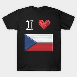 I love Flag from Tschechien T-Shirt